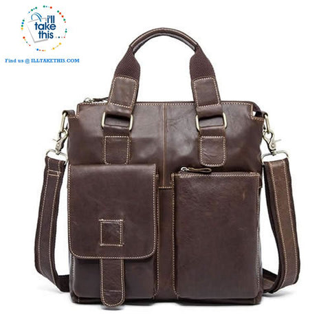 Image of Large Mens Genuine Leather shoulder/Manbag, Ideal male fashion in a Crossbody Bag 4 Colors - I'LL TAKE THIS