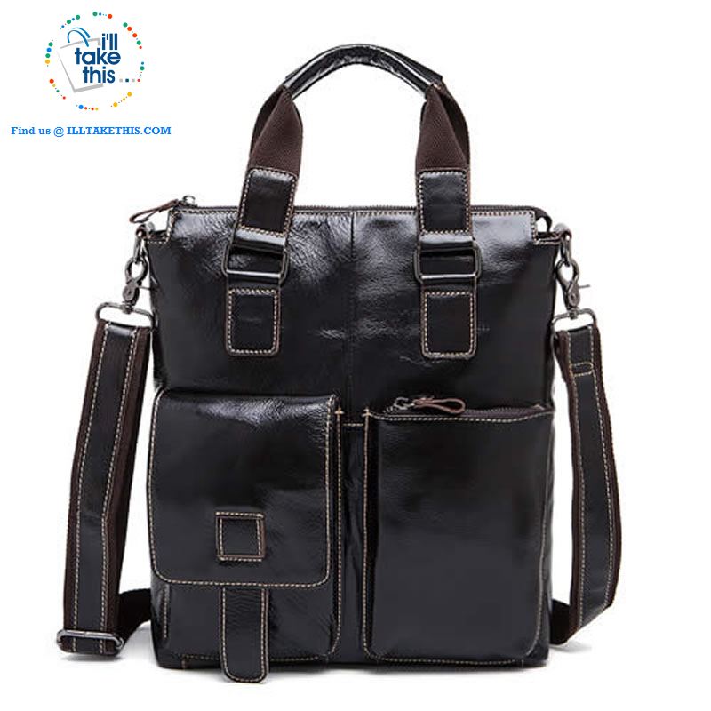 Large Mens Genuine Leather shoulder/Manbag, Ideal male fashion in a Crossbody Bag 4 Colors - I'LL TAKE THIS