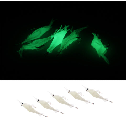 Image of Fishing Lure 5 Pack - Fishing Lure Soft Luminous Shrimp/Prawn Fishing Tackle Soft Bait With One Single Hook - I'LL TAKE THIS
