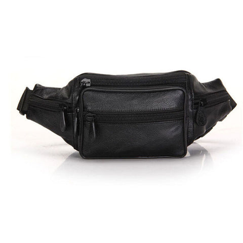 Image of Bum Bag for Men & Women in Leather Oil Wax for Travel, Riding, Hip Bum Belt Pouch - I'LL TAKE THIS