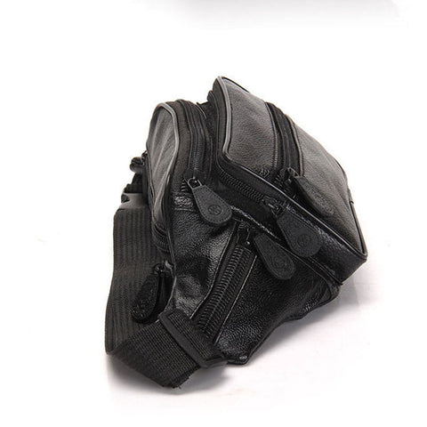 Image of Bum Bag for Men & Women in Leather Oil Wax for Travel, Riding, Hip Bum Belt Pouch - I'LL TAKE THIS