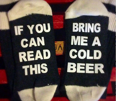 Women's Men's Unisex Socks "If You Can Read This Bring Me A Glass Of_Wine" - I'LL TAKE THIS