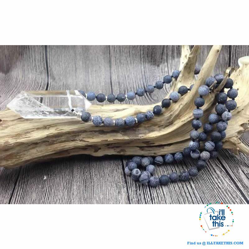 Natural quartz Double point Crystal Pendant - 30 or 40 Inches Long Necklace - I'LL TAKE THIS