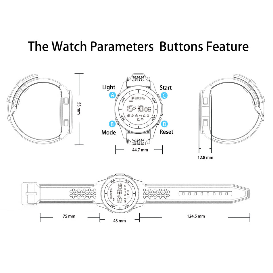 Smart Watch Waterproof B’tooth 4.0. Pedometer Sport Fitness Sports Tracker B’tooth Push iOS/Android/Android - I'LL TAKE THIS