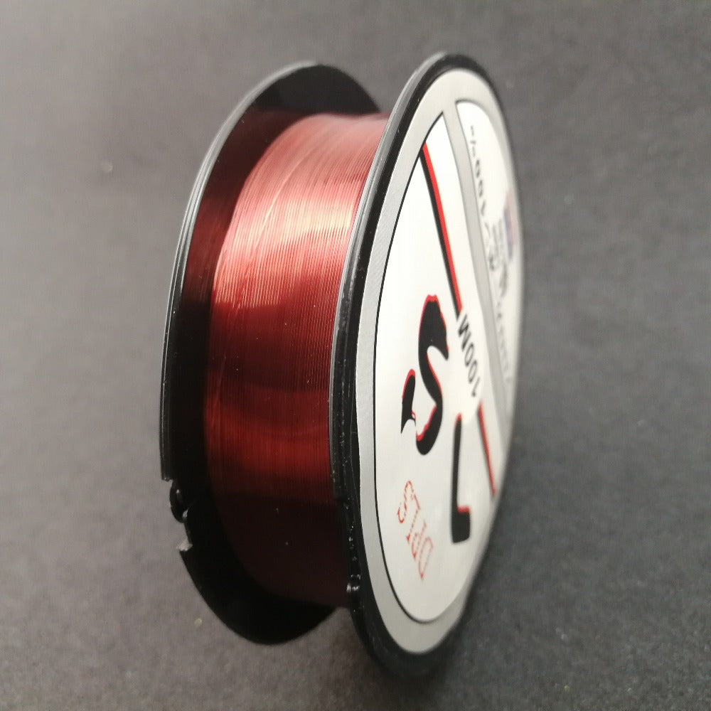 Fishing Line Wear Resisting New Style 100m/109 yds in Winered/Transparent Color - I'LL TAKE THIS