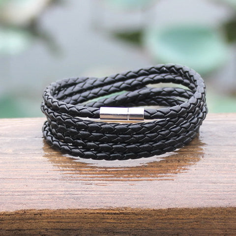 Image of Vegan Leather Bracelet - 5 Laps , Unisex Bracelet, Choose from 10 Color options - I'LL TAKE THIS