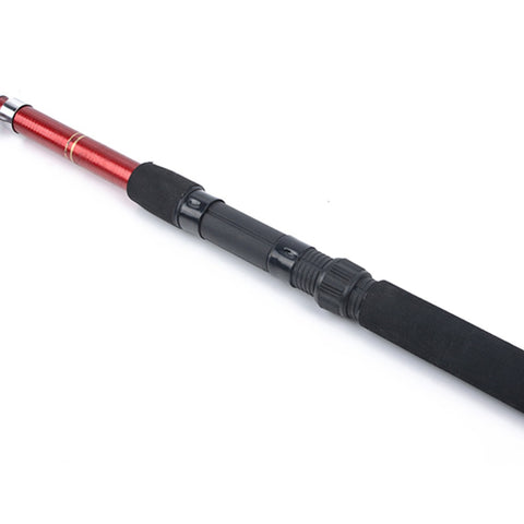Image of Telescopic Fiberglass fishing Rod in Red/Black IDEAL Fishing Tackle with 6 Sizes - 6ft/11.8ft - I'LL TAKE THIS