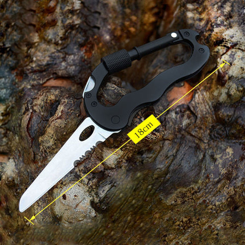 Image of Aluminum Climbing Carabiner Multi Tool Outdoor Multi-function EDC Tool 5 in 1 with Screwdriver - I'LL TAKE THIS