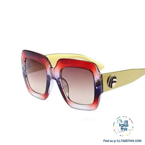 Image of 💝 Oversized SQUARE Designer Style Polarized Sunglasses Vintage Shades in 7 color options - I'LL TAKE THIS