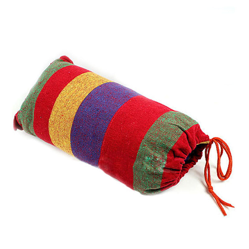 Portable Hammock Swing Canvas Striped Rainbow with Hang Bed - 185*80cm (72*31 Inches) - I'LL TAKE THIS
