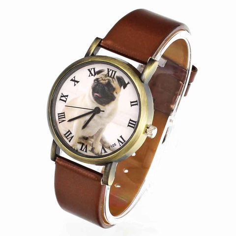 Image of Pug Pet Dog Women's Casual Fashion Silicone Band Watchband Wrist Watch - I'LL TAKE THIS