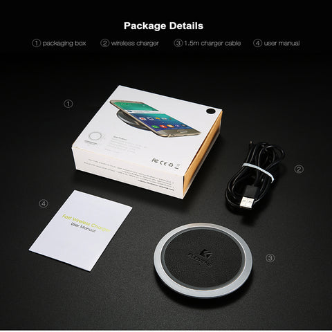 Image of Wireless Charger 10W, Original LED Qi Wireless Charger For Samsung Galaxy S8 S8 Plus Note 8 For iPhone X 10 8 CE FCC - I'LL TAKE THIS