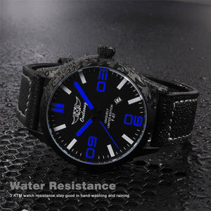 Aviation Pilot Men's Watch, fashion leather strap. Military Quartz Mens Sport Watches in 7 colors