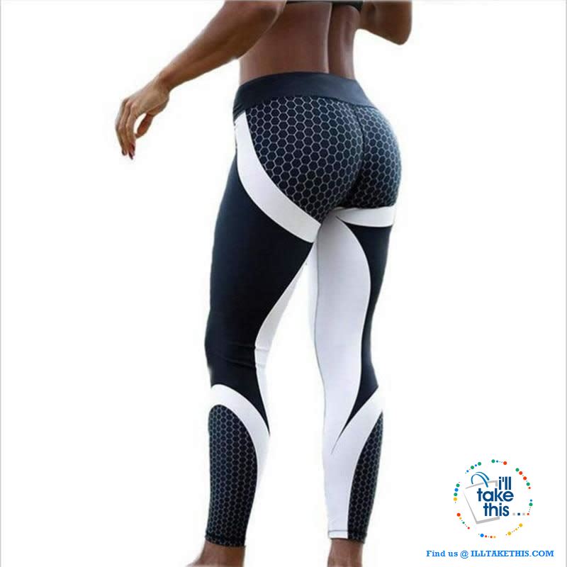 Sheer Honeycomb print Women's Leggings/Work Out Pants - 8 Colored Options - I'LL TAKE THIS