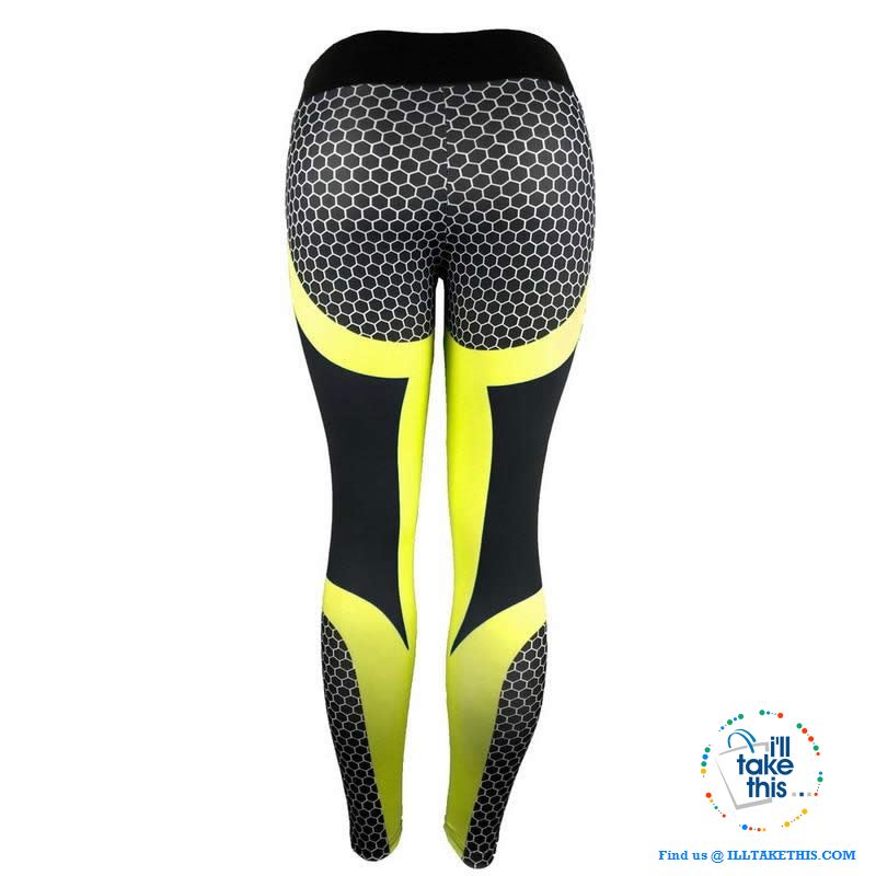 Sheer Honeycomb print Women's Leggings/Work Out Pants - 8 Colored Options - I'LL TAKE THIS