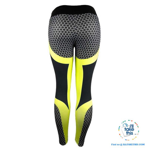 Image of Sheer Honeycomb print Women's Leggings/Work Out Pants - 8 Colored Options - I'LL TAKE THIS