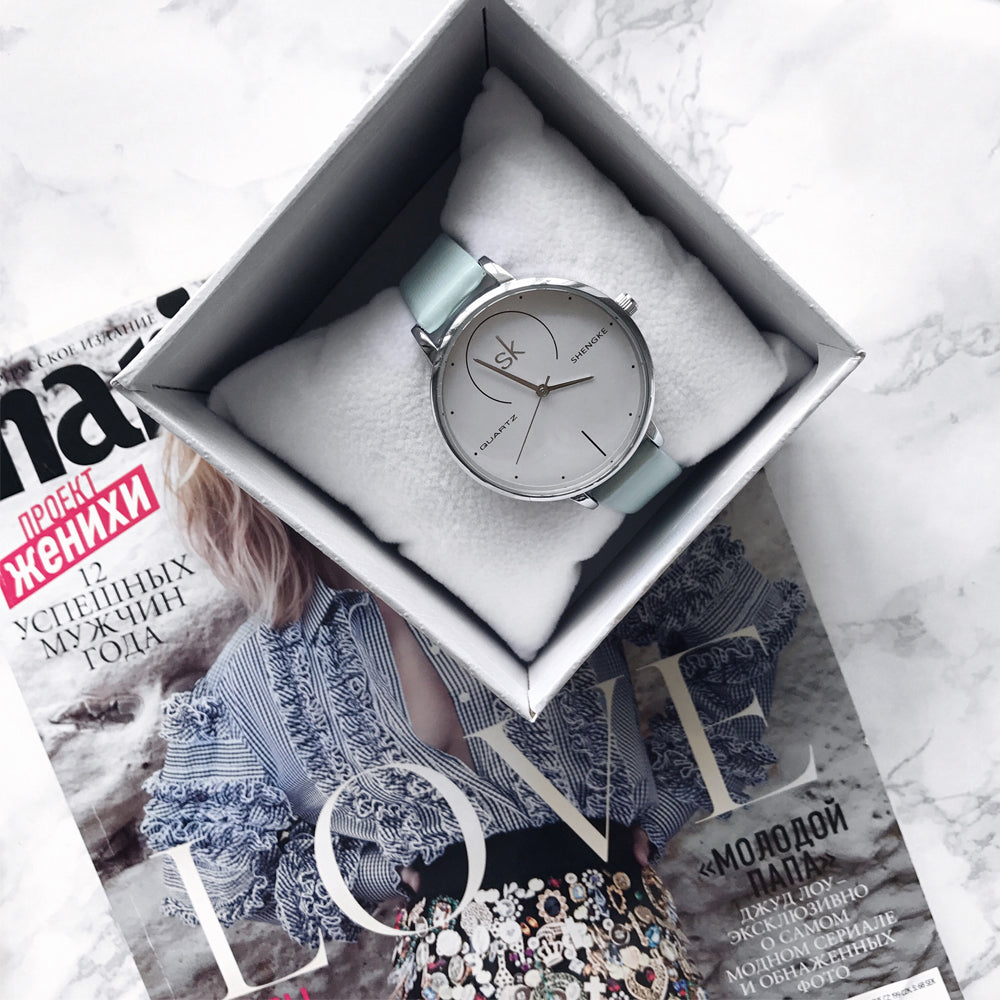Women's Luxury Watch FOUR color options with Leather Wristband Dress watch with Quartz movement - I'LL TAKE THIS