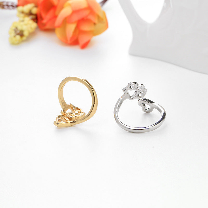 Dog / Cat Paw Footprint and Heart Rings, Your choice of Gold or Silver - I'LL TAKE THIS