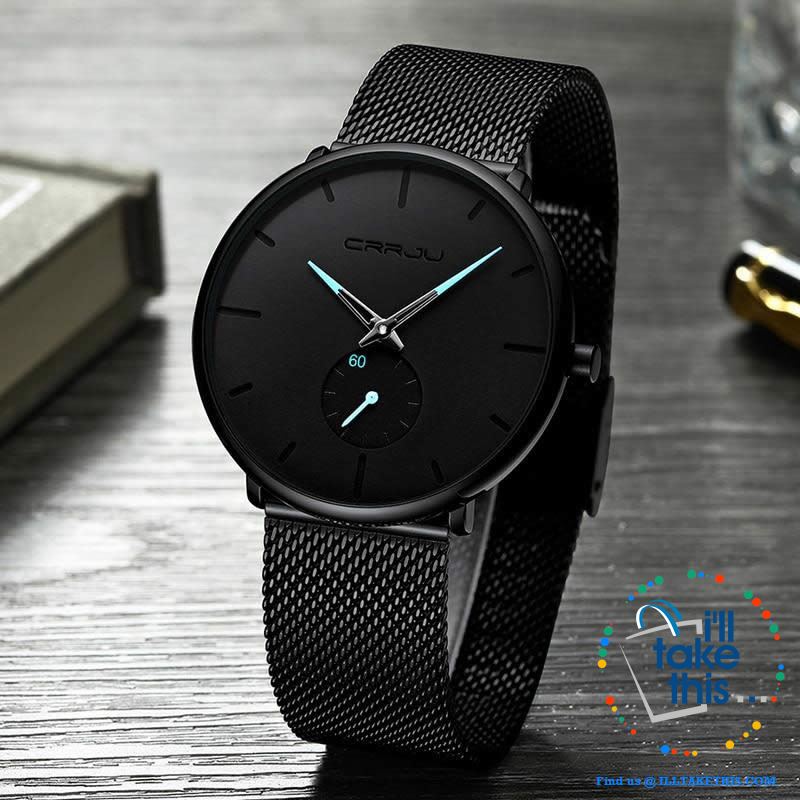 Sleek all black Men's Signature Watches - Quartz movement, water resistance men's watch π¨ - I'LL TAKE THIS