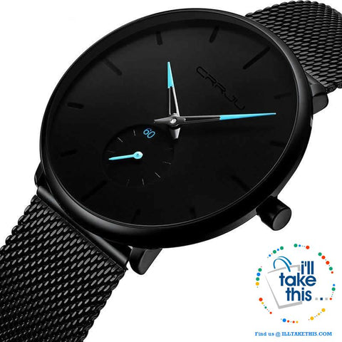 Image of Sleek all black Men's Signature Watches - Quartz movement, water resistance men's watch π¨ - I'LL TAKE THIS