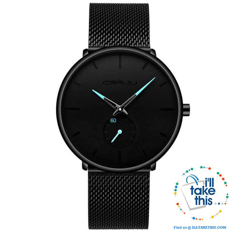 Image of Sleek all black Men's Signature Watches - Quartz movement, water resistance men's watch π¨ - I'LL TAKE THIS
