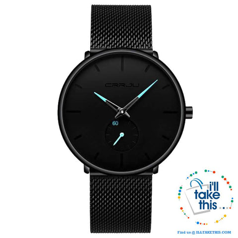 Image of Sleek all black Men's Signature Watches - Quartz movement, water resistance men's watch π¨ - I'LL TAKE THIS