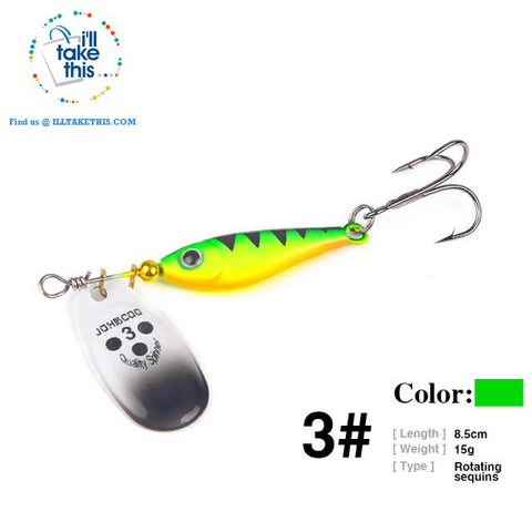 Image of Fishing Lures - JerkBaitPro™ Spinner, Classic Super bright colorful Spoon VIB-Sequin hard lures - I'LL TAKE THIS
