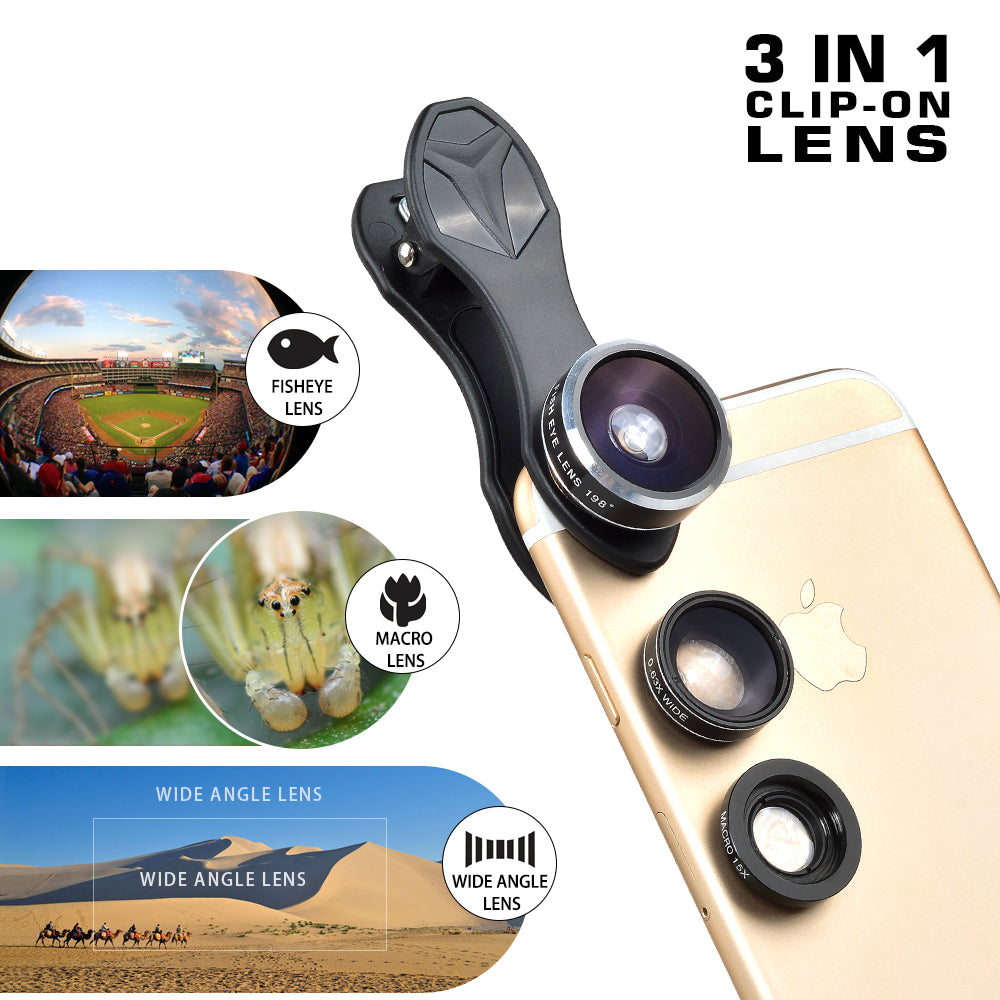 Smartphone 12X Zoom Telescope + 3 in 1 - Fisheye Wide Angel Macro Lens in Kit form - I'LL TAKE THIS
