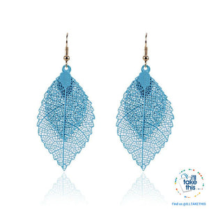 Vintage Style Double Leaves Dangling Earrings with Six color options 💝
