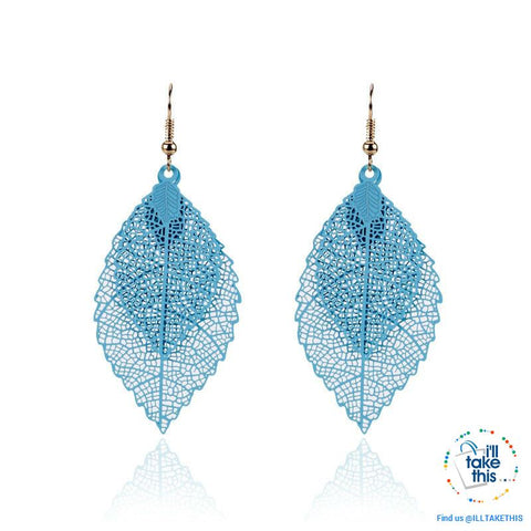 Image of Vintage Style Double Leaves Dangling Earrings with Six color options ๐ - I'LL TAKE THIS