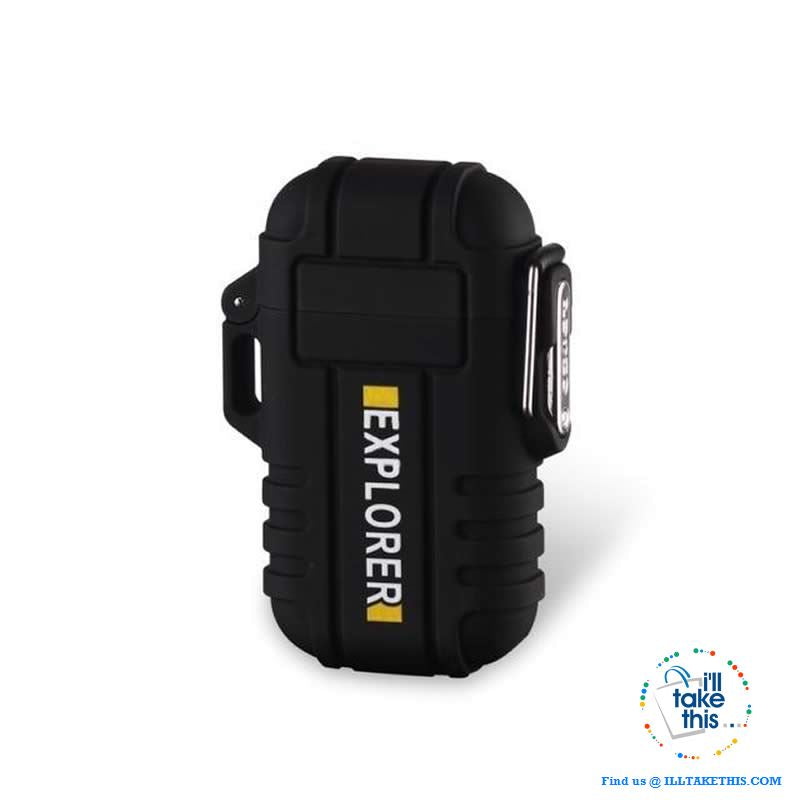Waterproof USB Rechargeable Electronic Lighter with  Dual Arc ignition, ideal Fire Starter - I'LL TAKE THIS