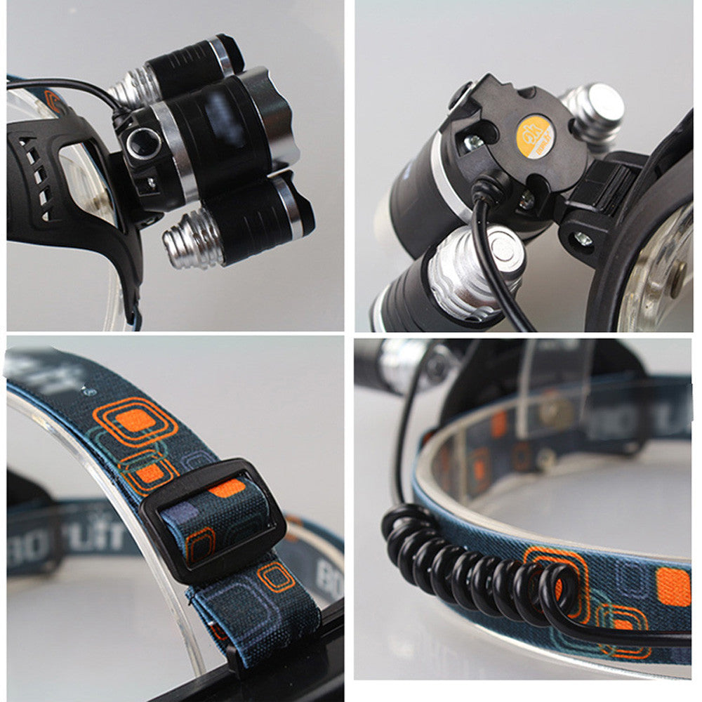 XML 3*T6 5000LM 4 Modes Single LED Headlamp Black - I'LL TAKE THIS