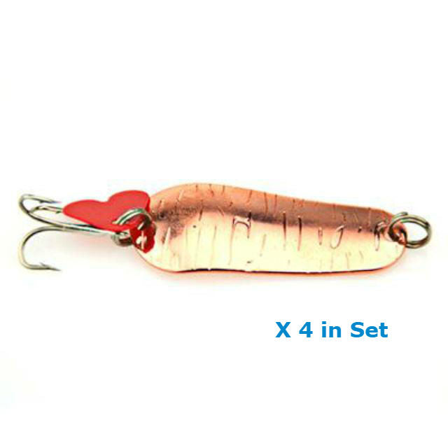 Fishing Lures - Wobblers Spinners Metal Spoon Bait Wobbler Artificial Tackle Kit - Set of 4 - I'LL TAKE THIS