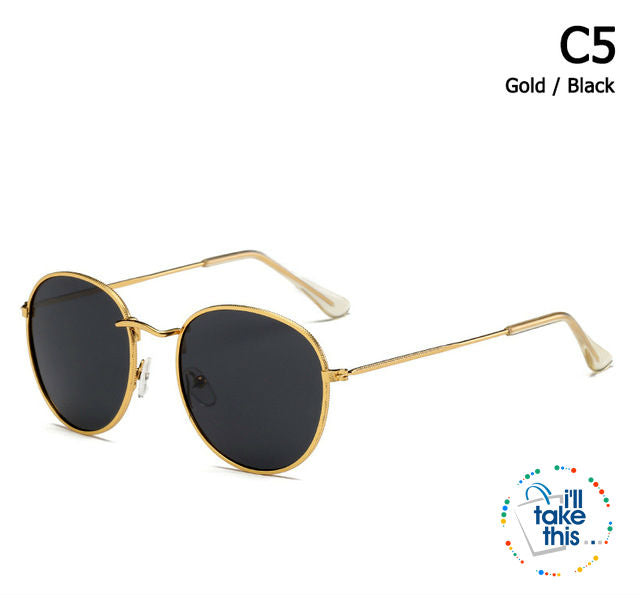 Vintage Classic 3447 Round Metal Style Polarized Sunglasses Unisex Vintage Retro Sunglasses - I'LL TAKE THIS