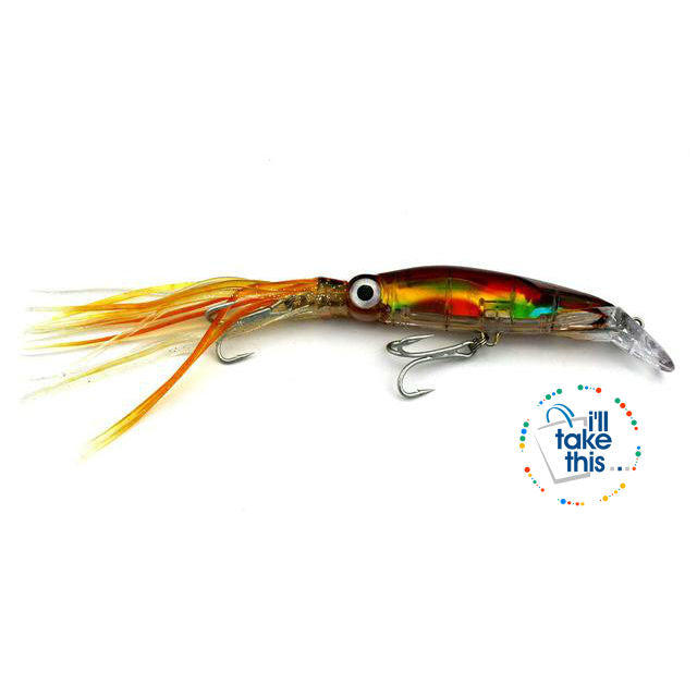 Fishing Lure Squid Like Swimming Bait - 14cm 42g with double treble hooks a unique Fishing Tackle - I'LL TAKE THIS