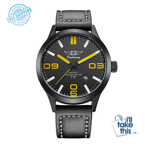 Image of Aviation Pilot Men's Watch, fashion leather strap. Military Quartz Mens Sport Watches in 7 colors - I'LL TAKE THIS