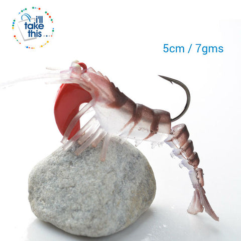 Image of Shrimp/Prawn Life-Like artificial Fishing Lures with 3 varied weight 7g/13g/19g - I'LL TAKE THIS