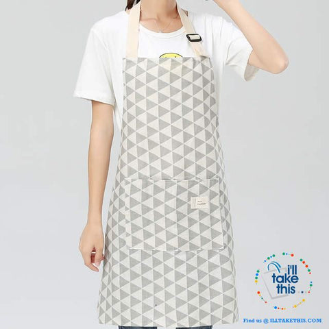 Image of Eco-friendly Cotton Linen Aprons with 2 deep pockets, 7 Designs - I'LL TAKE THIS