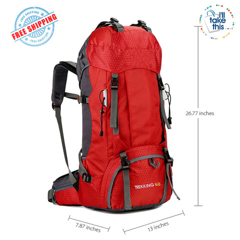 Image of Hiking Camping Outdoor Backpacks 50 or 60L - Nylon Sport Bag for Camping, Travelling - I'LL TAKE THIS