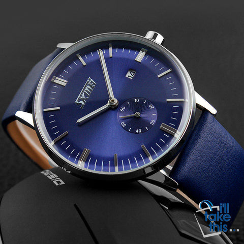 Image of Male fashion Classic Luxury Watches quartz movement watch with Genuine leather band. - I'LL TAKE THIS