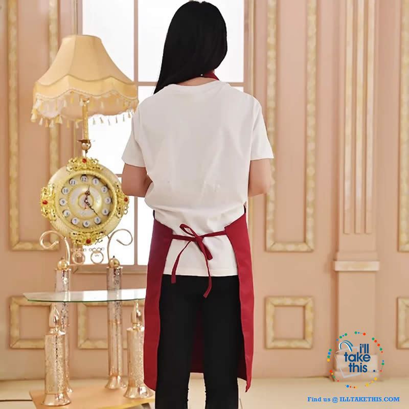 100% Cotton Cooking Apron Full width pocket plus a front docket/utensil pouch - 4 Colors - I'LL TAKE THIS