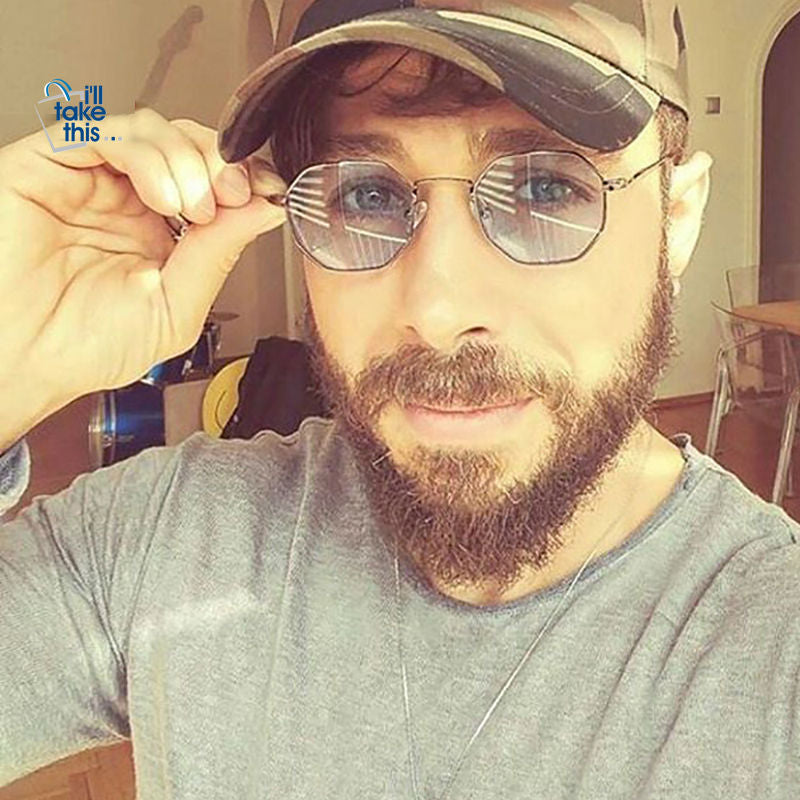 Super Light Weight Octagon Sunglasses Unisex in Yellow, Red, Blue Tinted + Clear Lens Glasses - I'LL TAKE THIS
