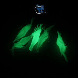 Fishing Lure 5 Pack - Fishing Lure Soft Luminous Shrimp/Prawn Fishing Tackle Soft Bait With One Single Hook - I'LL TAKE THIS