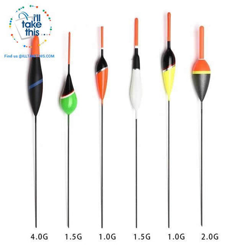 Image of 6 Pack of Carbon Base Fishing Floats, a Fisherman's Best Arsenal - I'LL TAKE THIS