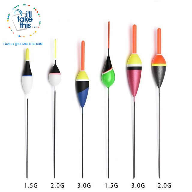 6 Pack of Carbon Base Fishing Floats, a Fisherman's Best Arsenal - I'LL TAKE THIS