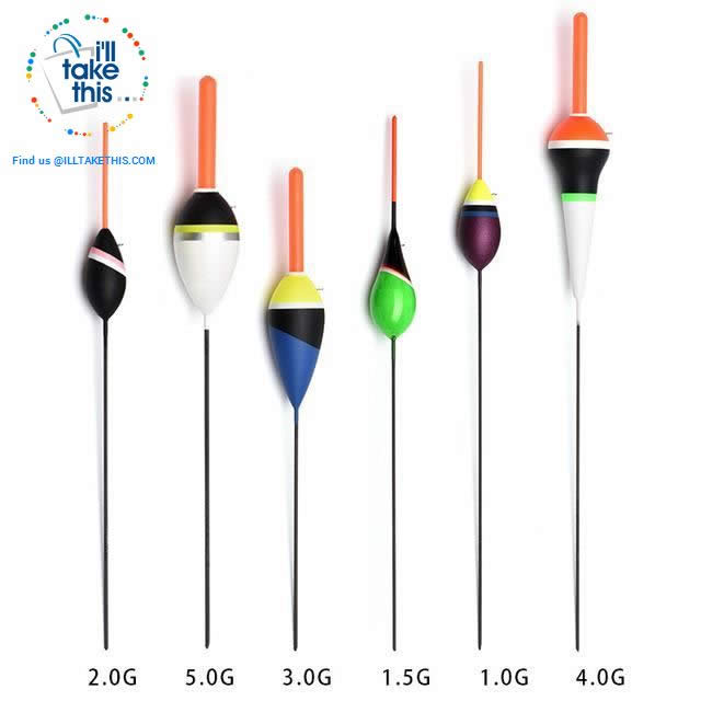 6 Pack of Carbon Base Fishing Floats, a Fisherman's Best Arsenal - I'LL TAKE THIS