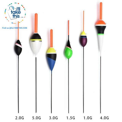 Image of 6 Pack of Carbon Base Fishing Floats, a Fisherman's Best Arsenal - I'LL TAKE THIS