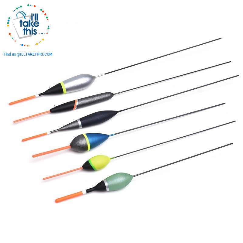 6 Pack of Carbon Base Fishing Floats, a Fisherman's Best Arsenal - I'LL TAKE THIS