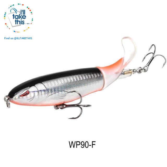 Bigass Bass Whopper Popper 9cm/11cm/13cm Topwater Fishing Lure - Soft Rotating Tail - I'LL TAKE THIS