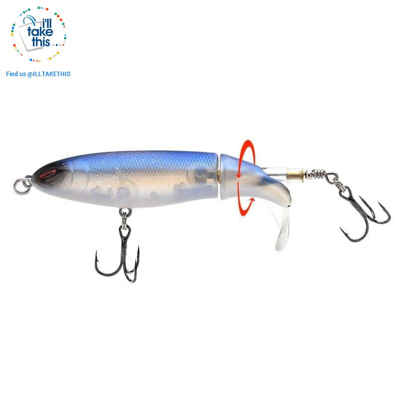 Bigass Bass Whopper Popper 9cm/11cm/13cm Topwater Fishing Lure - Soft Rotating Tail - I'LL TAKE THIS